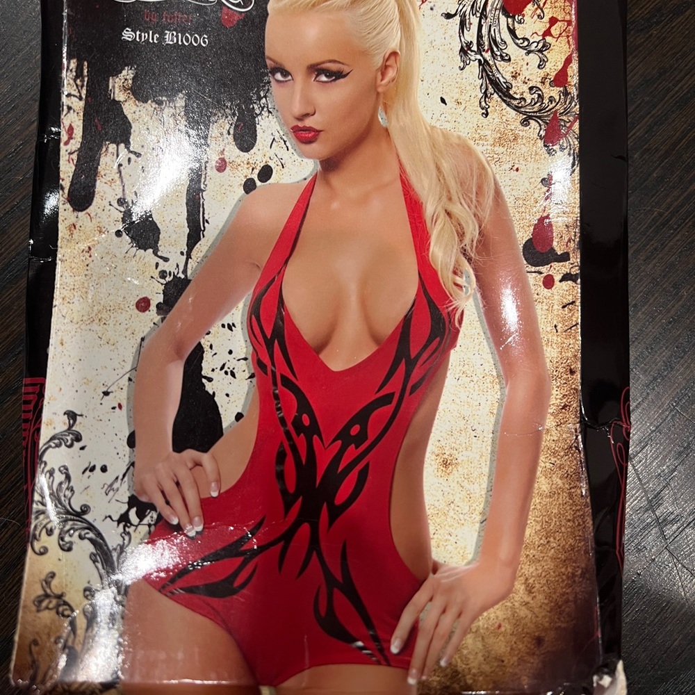 Red Tribal Monokini